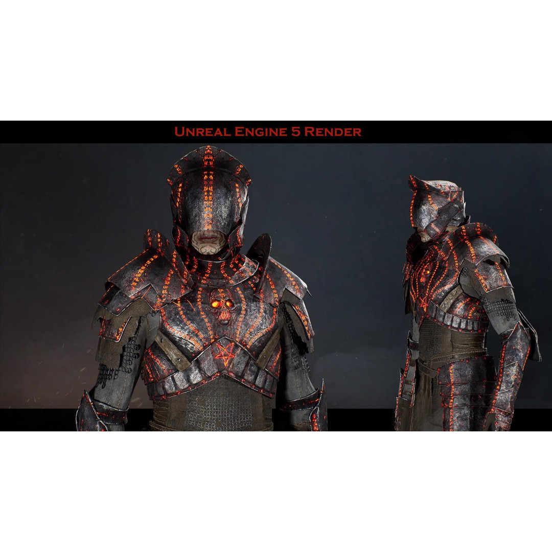 Necromancer 3D Model – Low Poly Game Ready Character with Rigging - View 5
