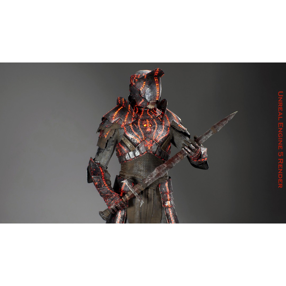 Necromancer 3D Model – Low Poly Game Ready Character with Rigging - View 6