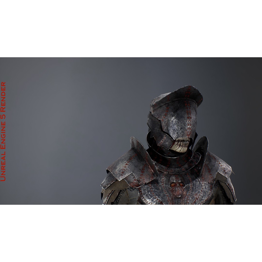 Necromancer 3D Model – Low Poly Game Ready Character with Rigging - View 8