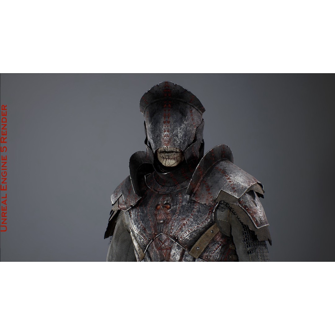 Necromancer 3D Model – Low Poly Game Ready Character with Rigging - View 9