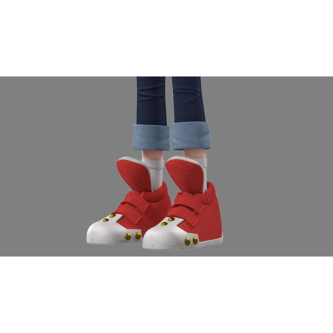 Cartoon Girl 3D Model – Rigged Character with High-Quality Textures - View 15