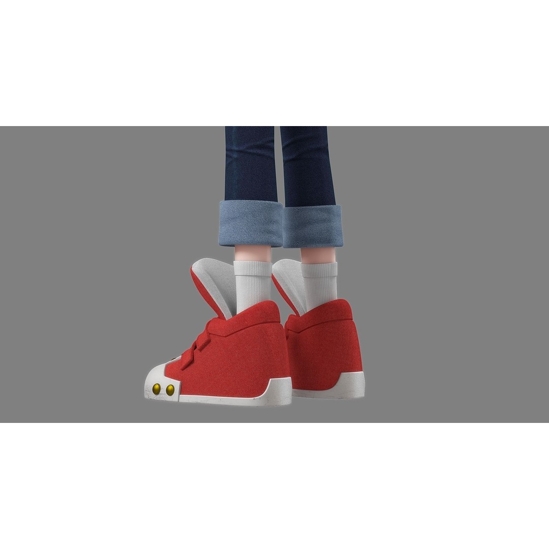 Cartoon Girl 3D Model – Rigged Character with High-Quality Textures - View 16