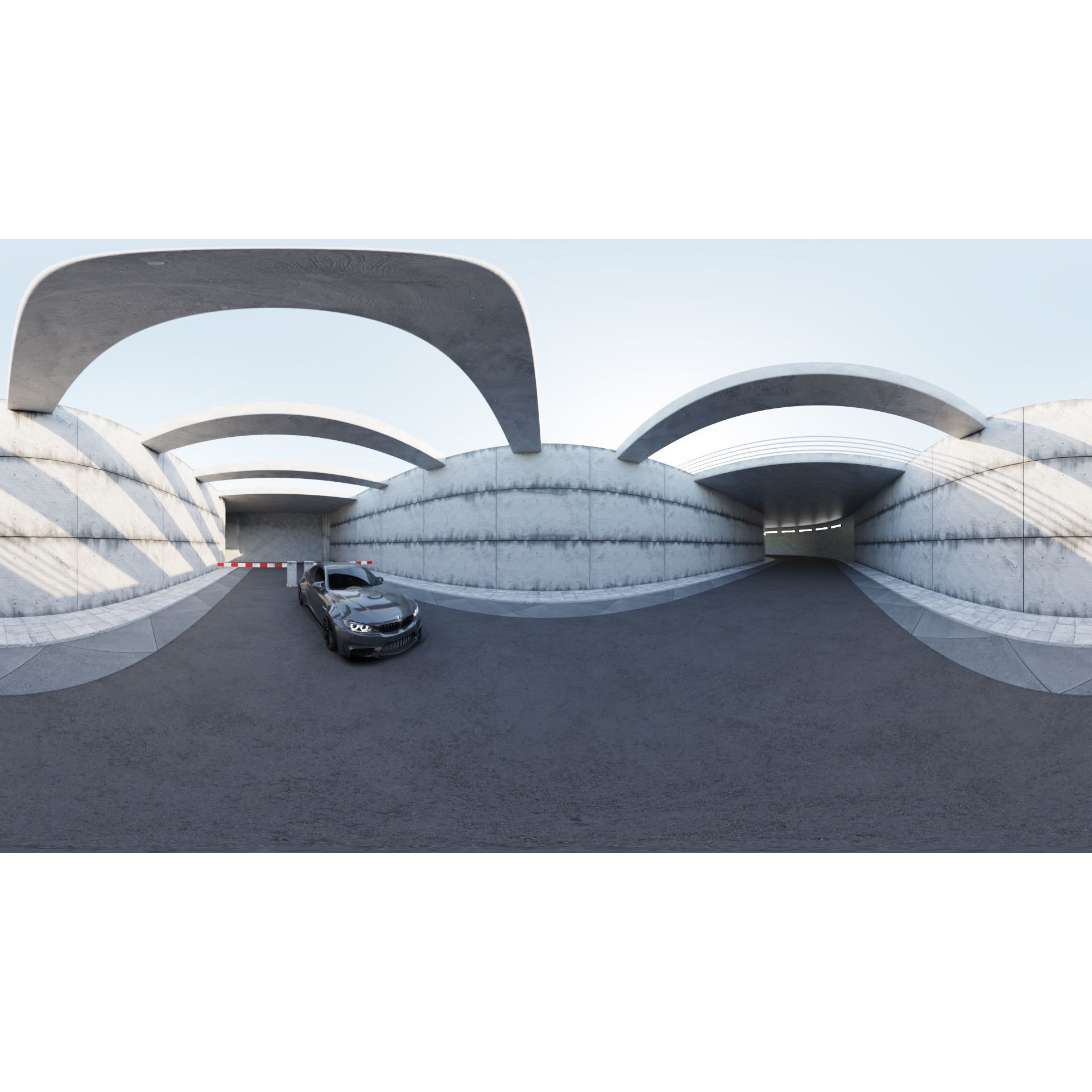 Underground Parking - Low-Poly Game-Ready 3D Model - View 14
