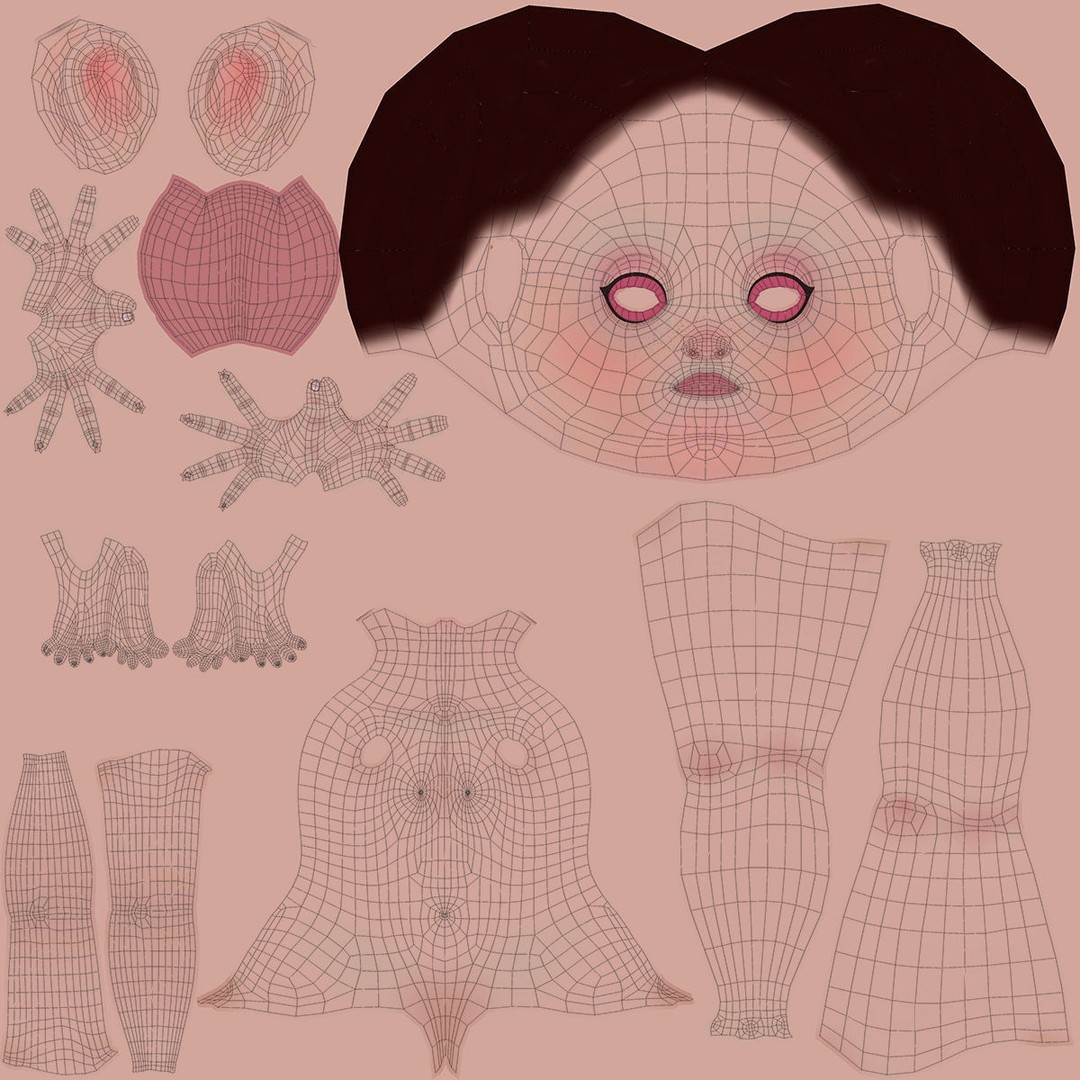 Cartoon Moto Girl Rigged 3D Model – High-Quality Character Asset, FBX - View 49
