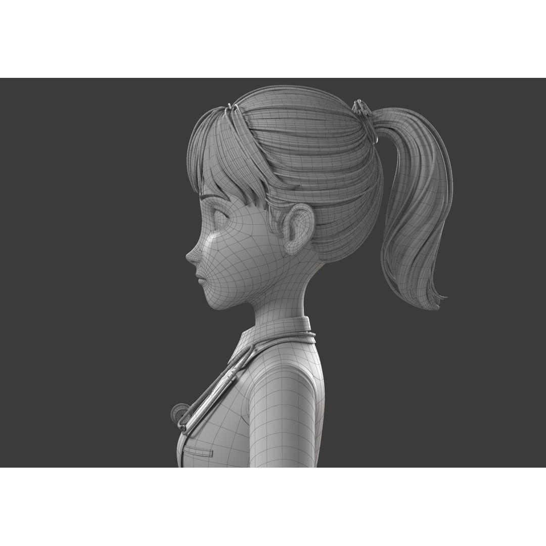 Cartoon Doctor 3D Model – Rigged Character with PBR Textures - View 17