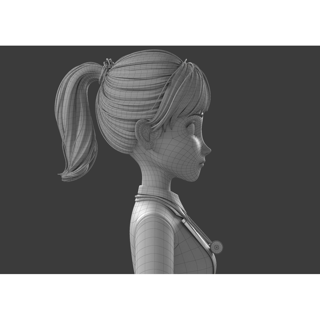 Cartoon Doctor 3D Model – Rigged Character with PBR Textures - View 22