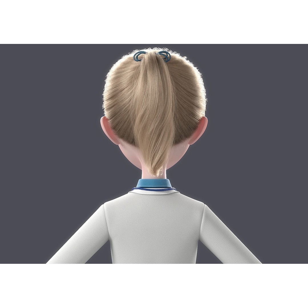 Cartoon Doctor 3D Model – Rigged Character with PBR Textures - View 7