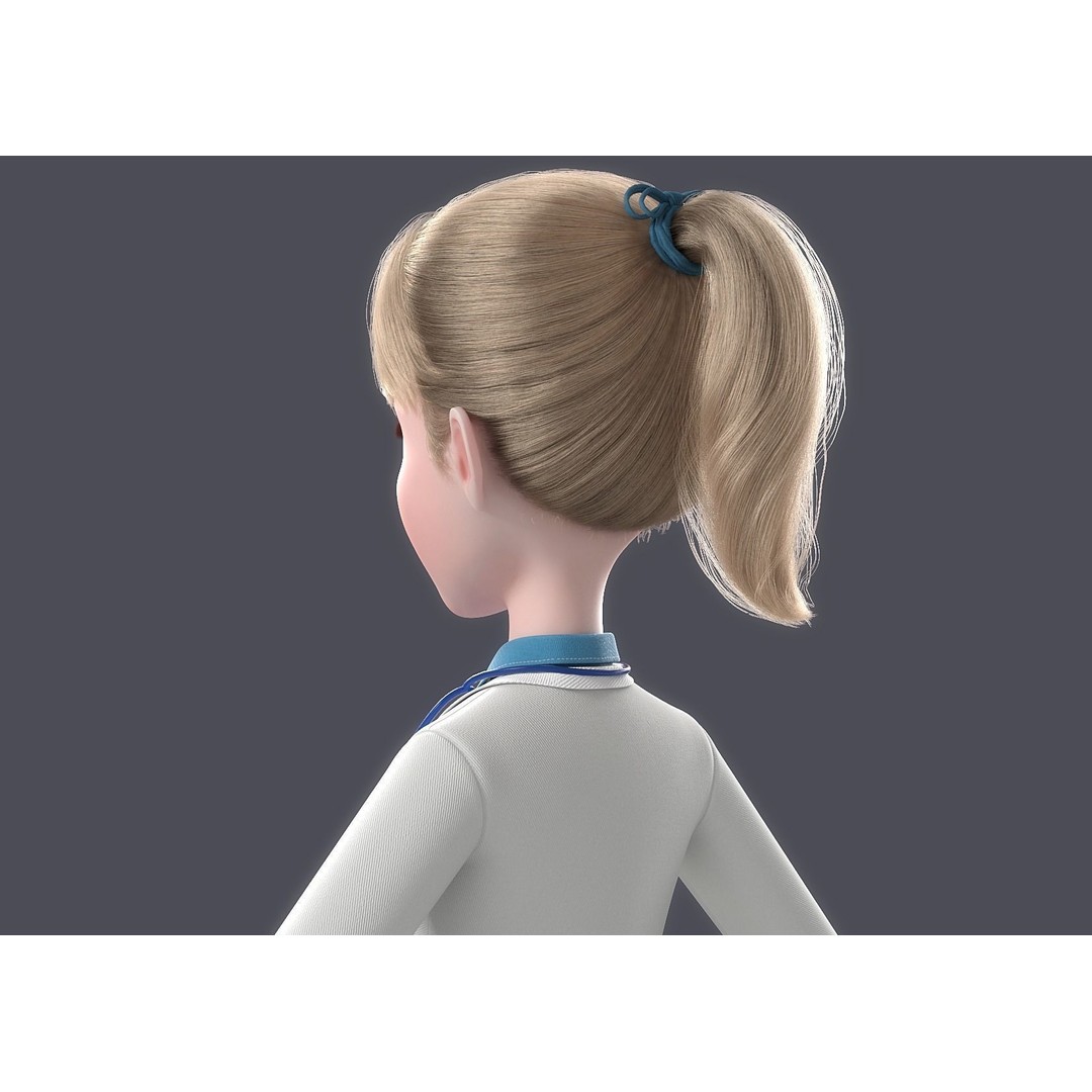 Cartoon Doctor 3D Model – Rigged Character with PBR Textures - View 9