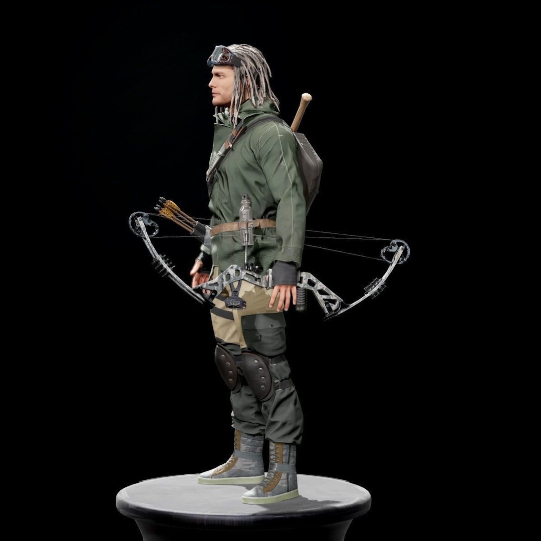 Survivor Character 3D Model – Low Poly Game Ready Rigged Asset, FBX - View 11