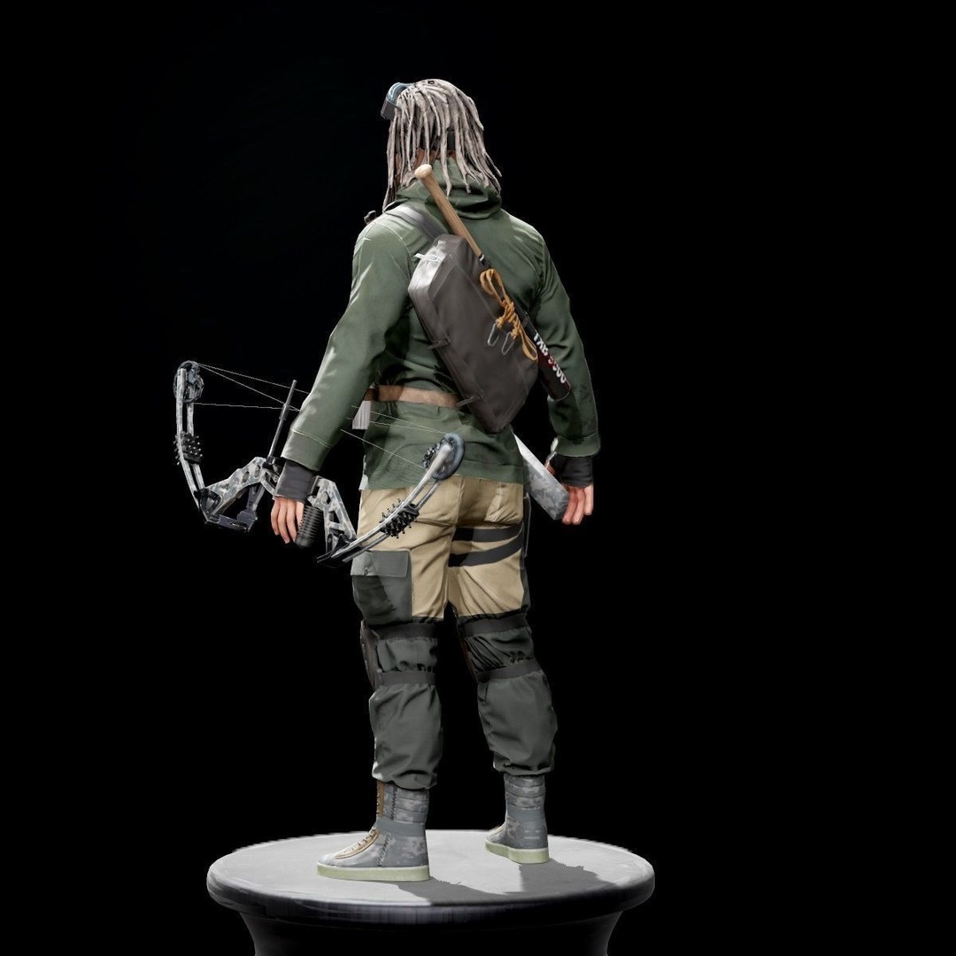 Survivor Character 3D Model – Low Poly Game Ready Rigged Asset, FBX - View 12