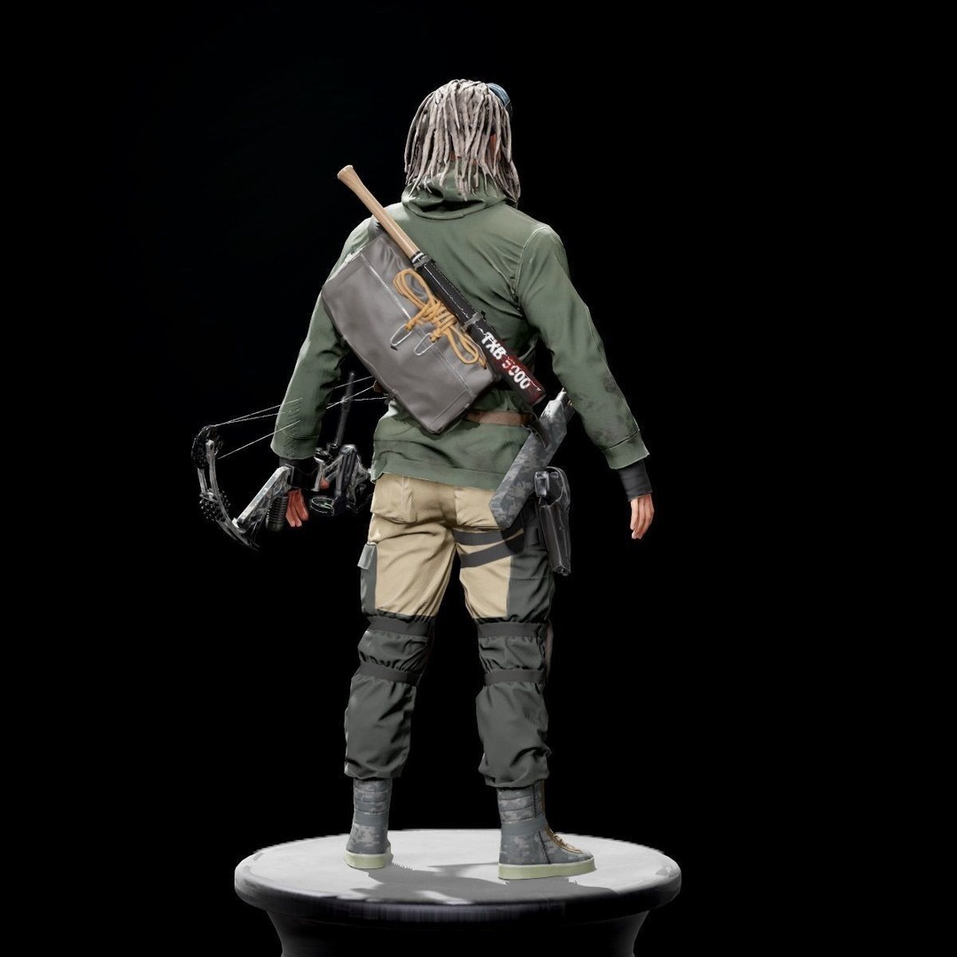 Survivor Character 3D Model – Low Poly Game Ready Rigged Asset, FBX - View 13