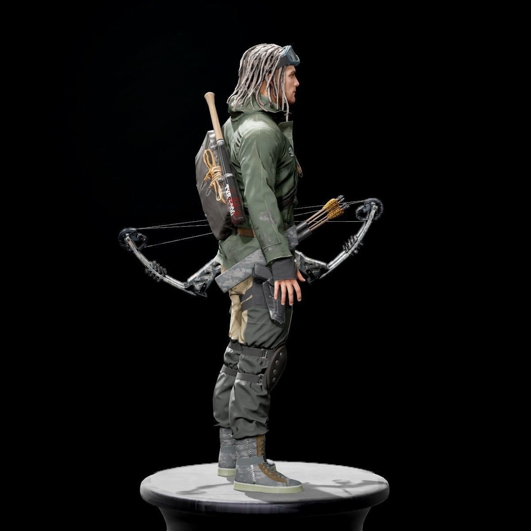Survivor Character 3D Model – Low Poly Game Ready Rigged Asset, FBX - View 14