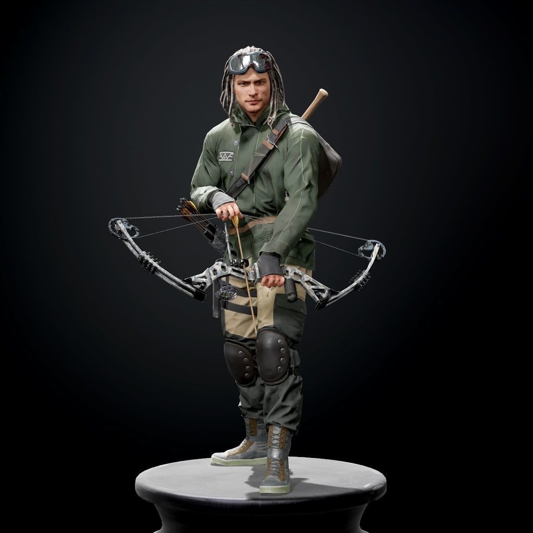 Survivor Character 3D Model – Low Poly Game Ready Rigged Asset, FBX - View 4