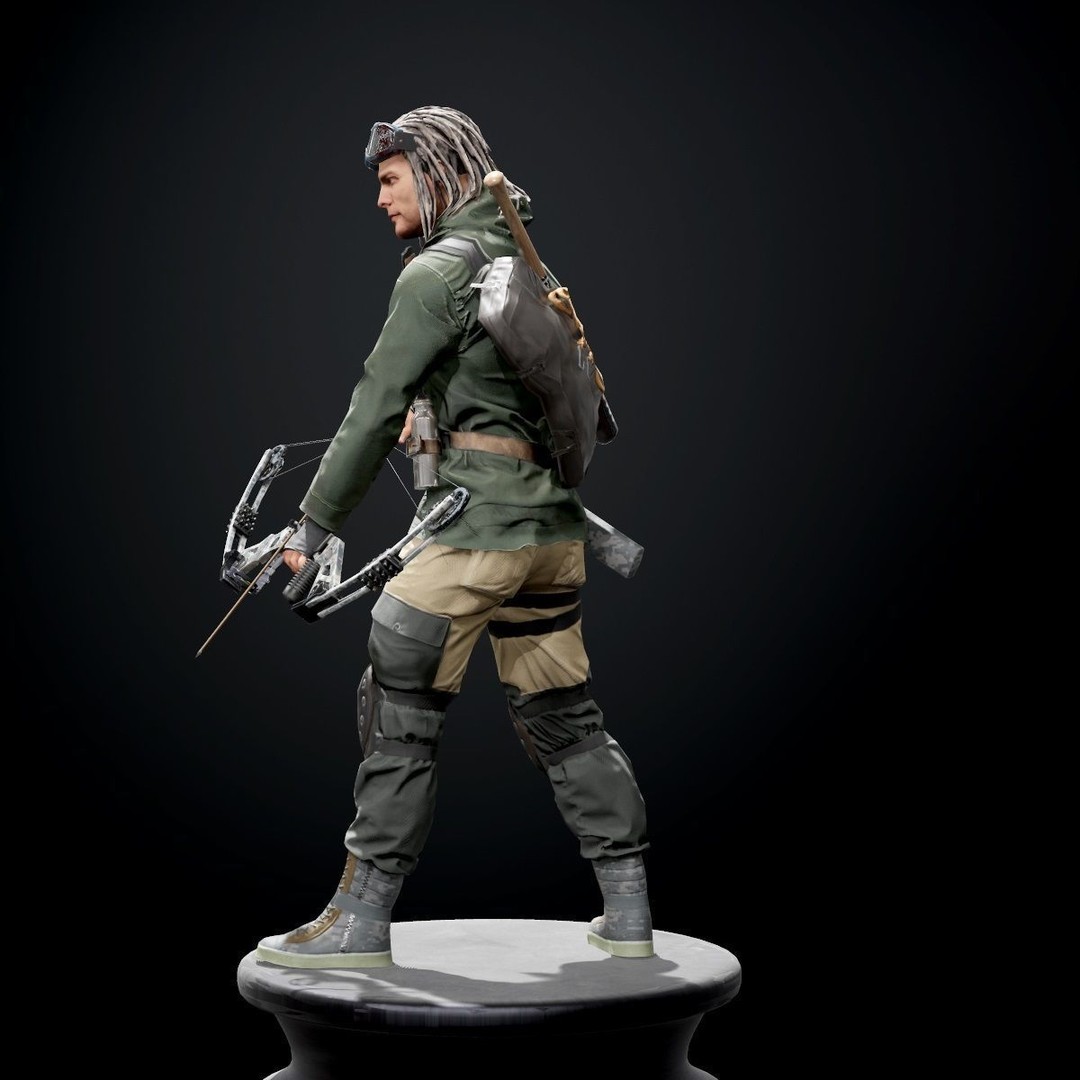 Survivor Character 3D Model – Low Poly Game Ready Rigged Asset, FBX - View 5