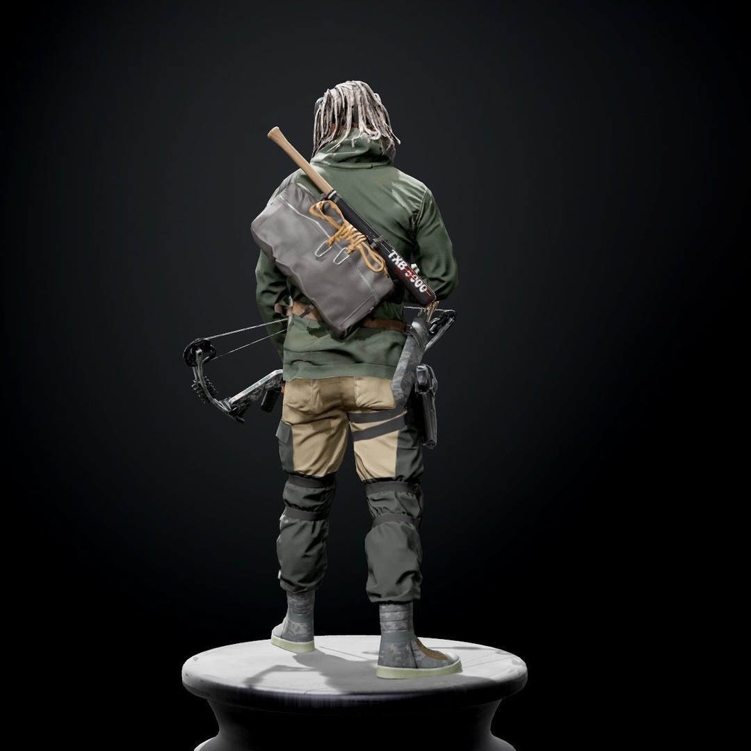 Survivor Character 3D Model – Low Poly Game Ready Rigged Asset, FBX - View 6