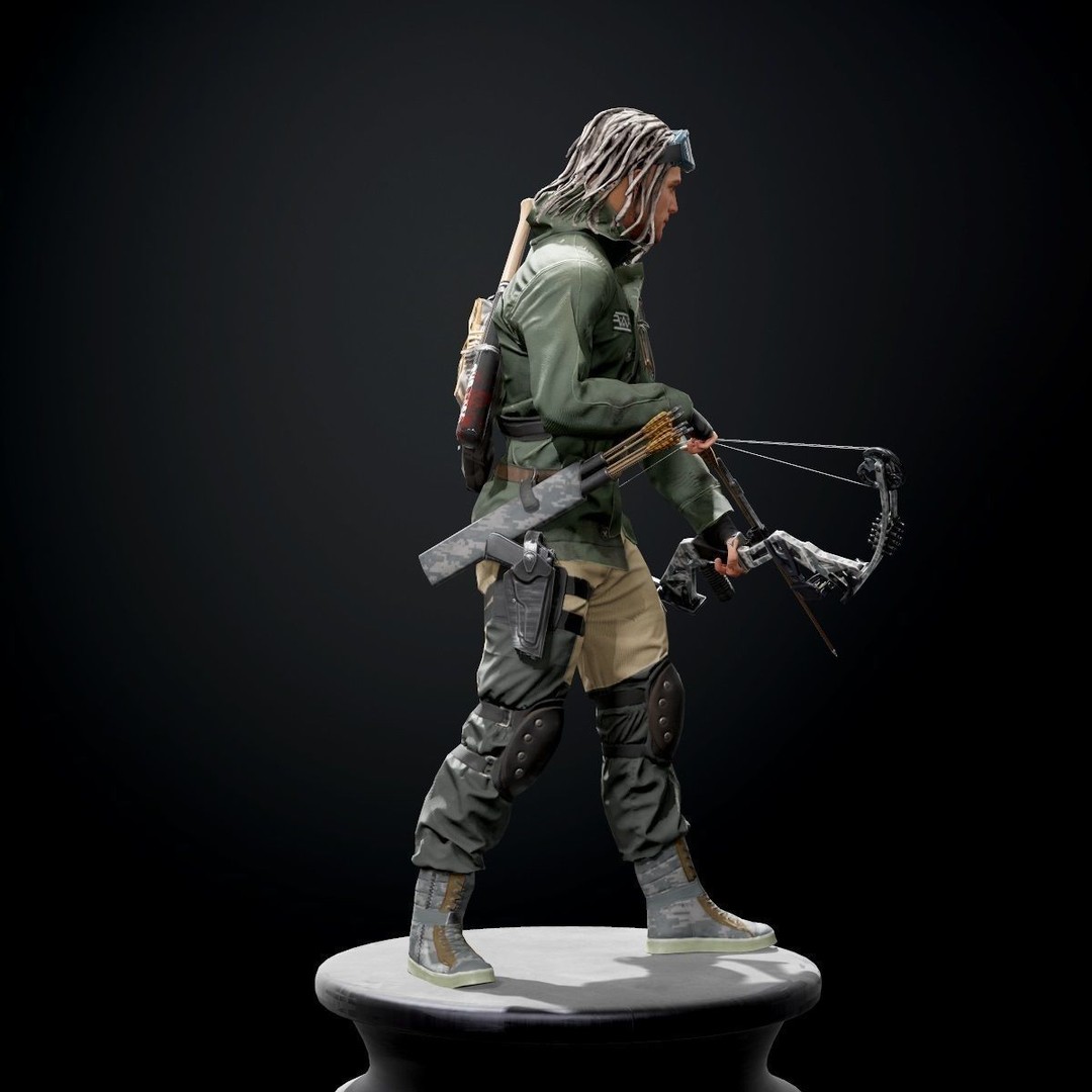 Survivor Character 3D Model – Low Poly Game Ready Rigged Asset, FBX - View 8