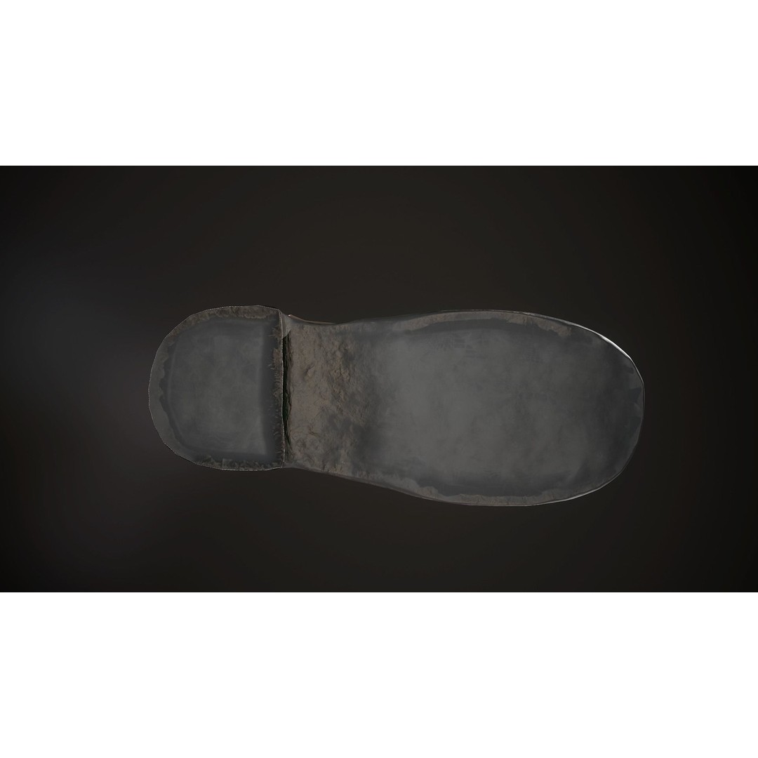 Brown Leather Boots 3D Model – Low Poly PBR Game Asset, FBX, OBJ - View 11