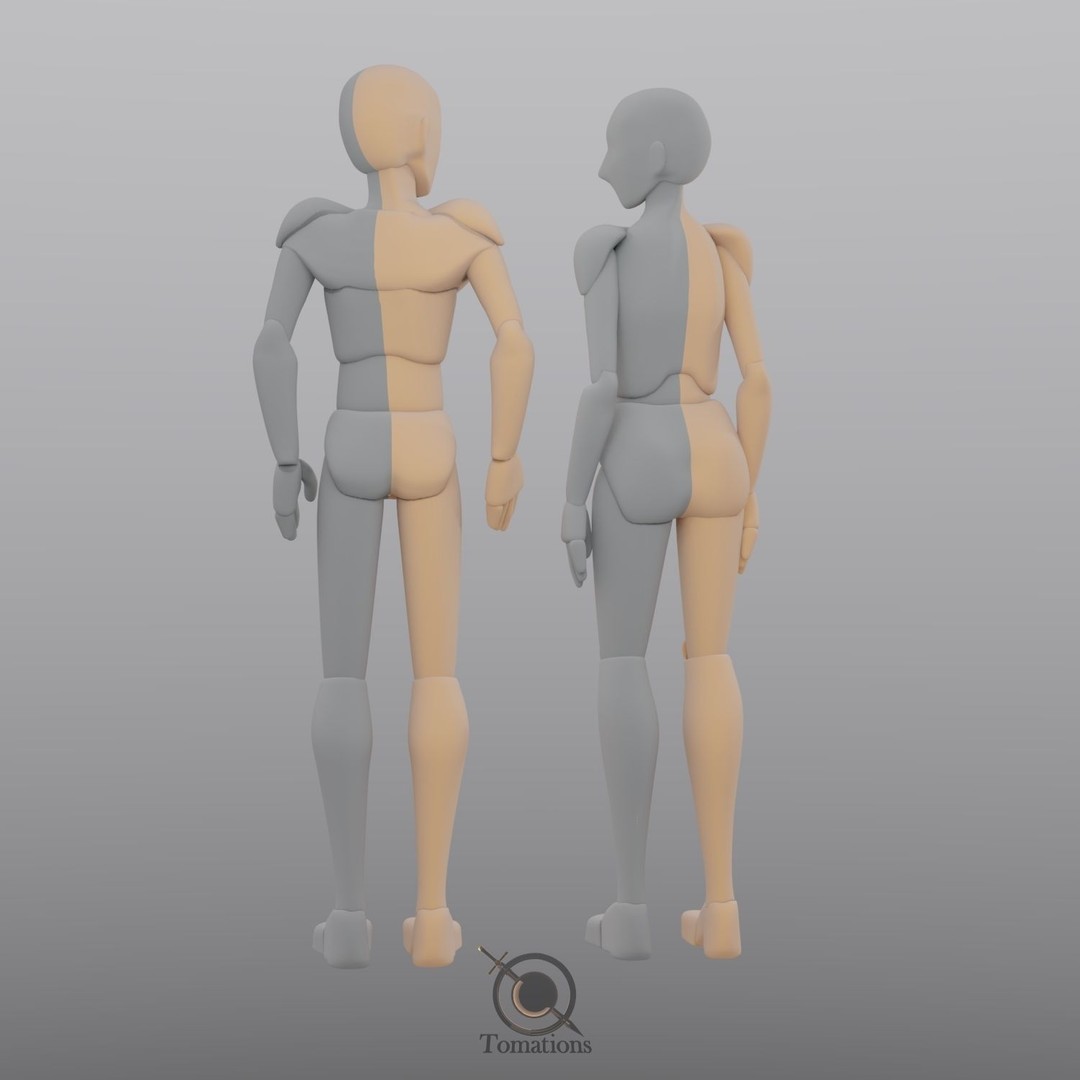 Rigged Low-Poly Dolls 3D Model – Blender Animation Character - View 10