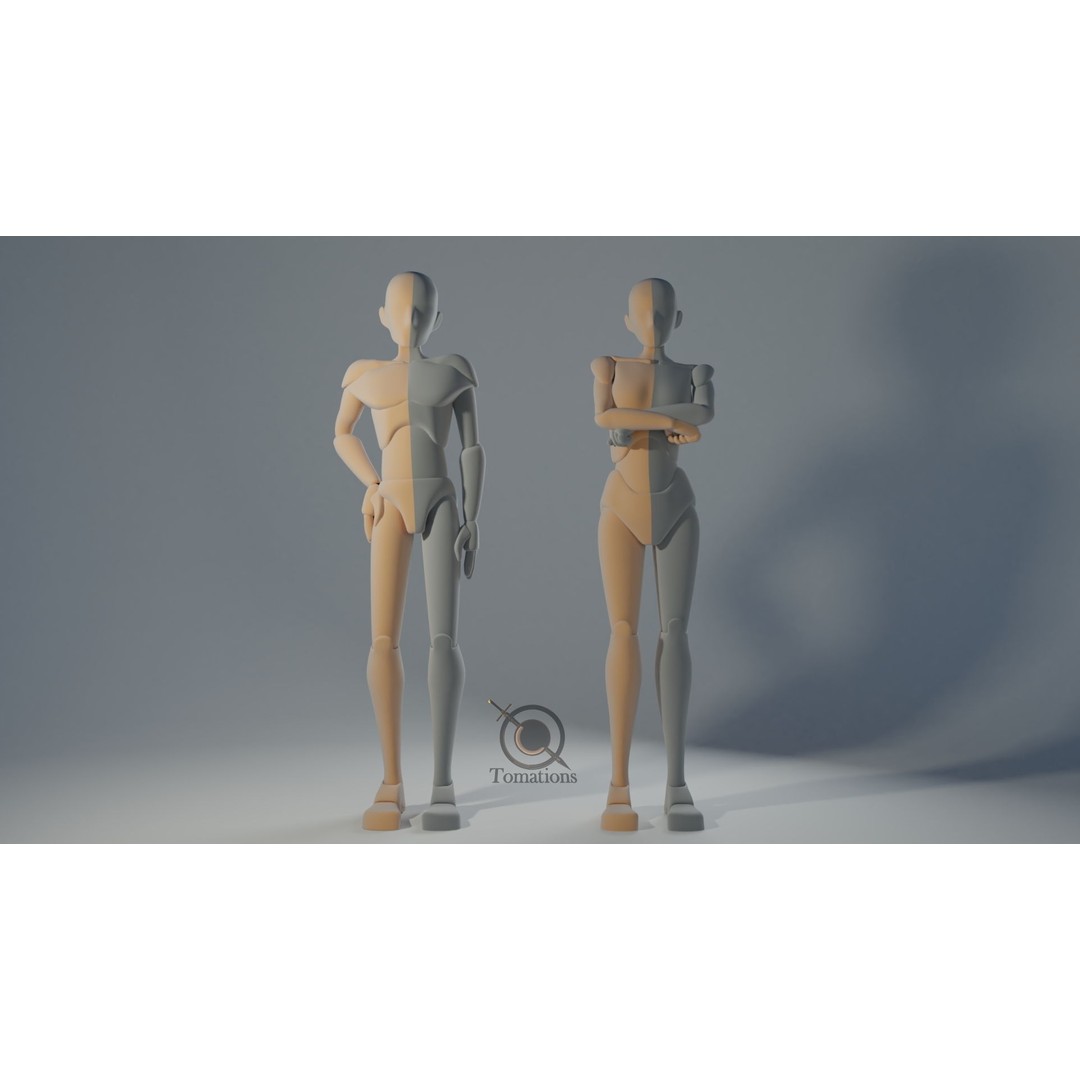 Rigged Low-Poly Dolls 3D Model – Blender Animation Character - View 4