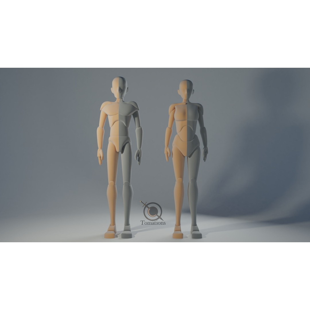 Rigged Low-Poly Dolls 3D Model – Blender Animation Character - View 5