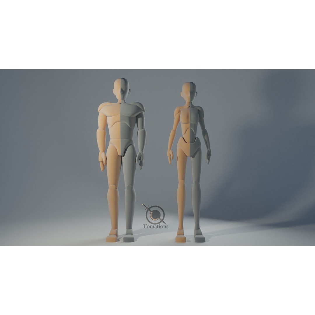 Rigged Low-Poly Dolls 3D Model – Blender Animation Character - View 6