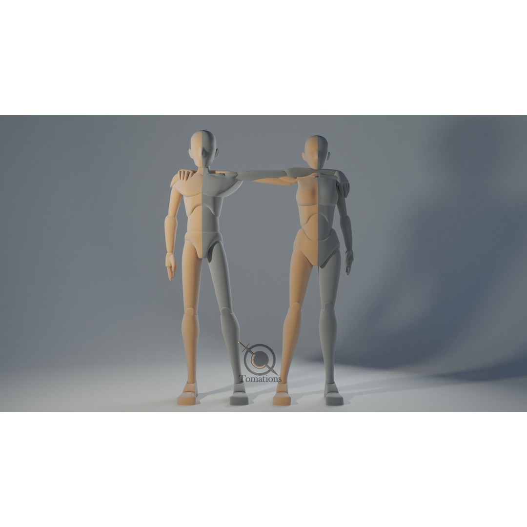 Rigged Low-Poly Dolls 3D Model – Blender Animation Character - View 7