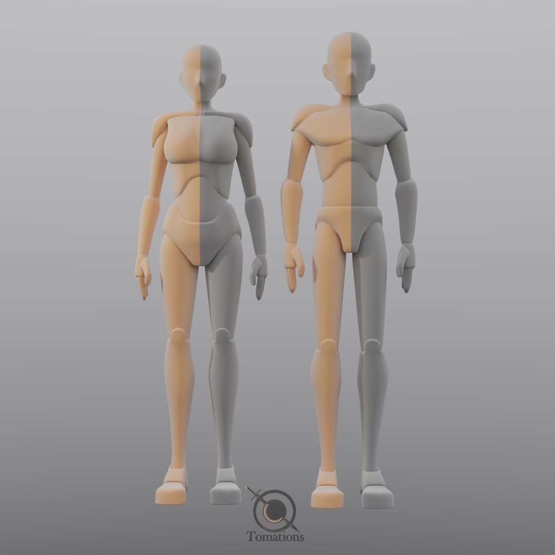 Rigged Low-Poly Dolls 3D Model – Blender Animation Character - View 8