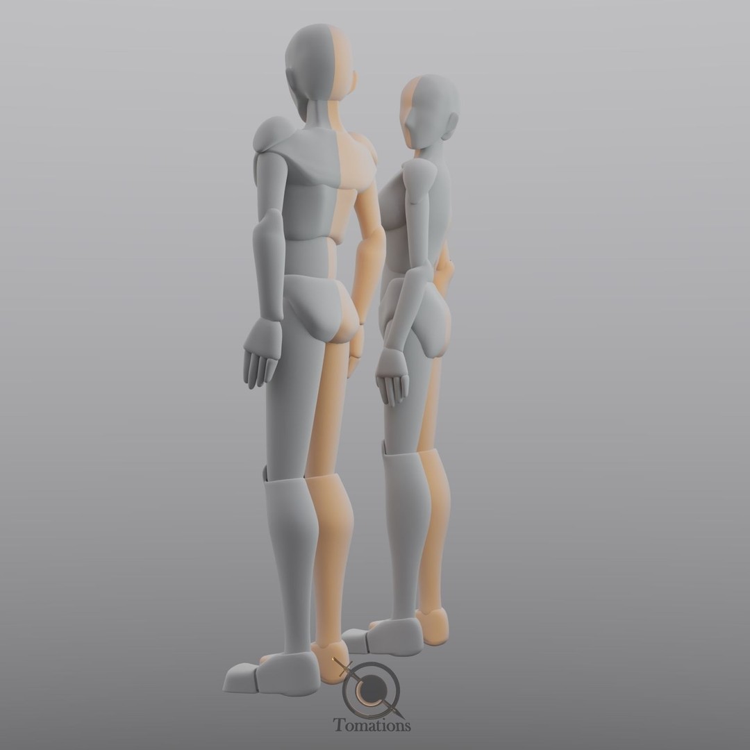 Rigged Low-Poly Dolls 3D Model – Blender Animation Character - View 9