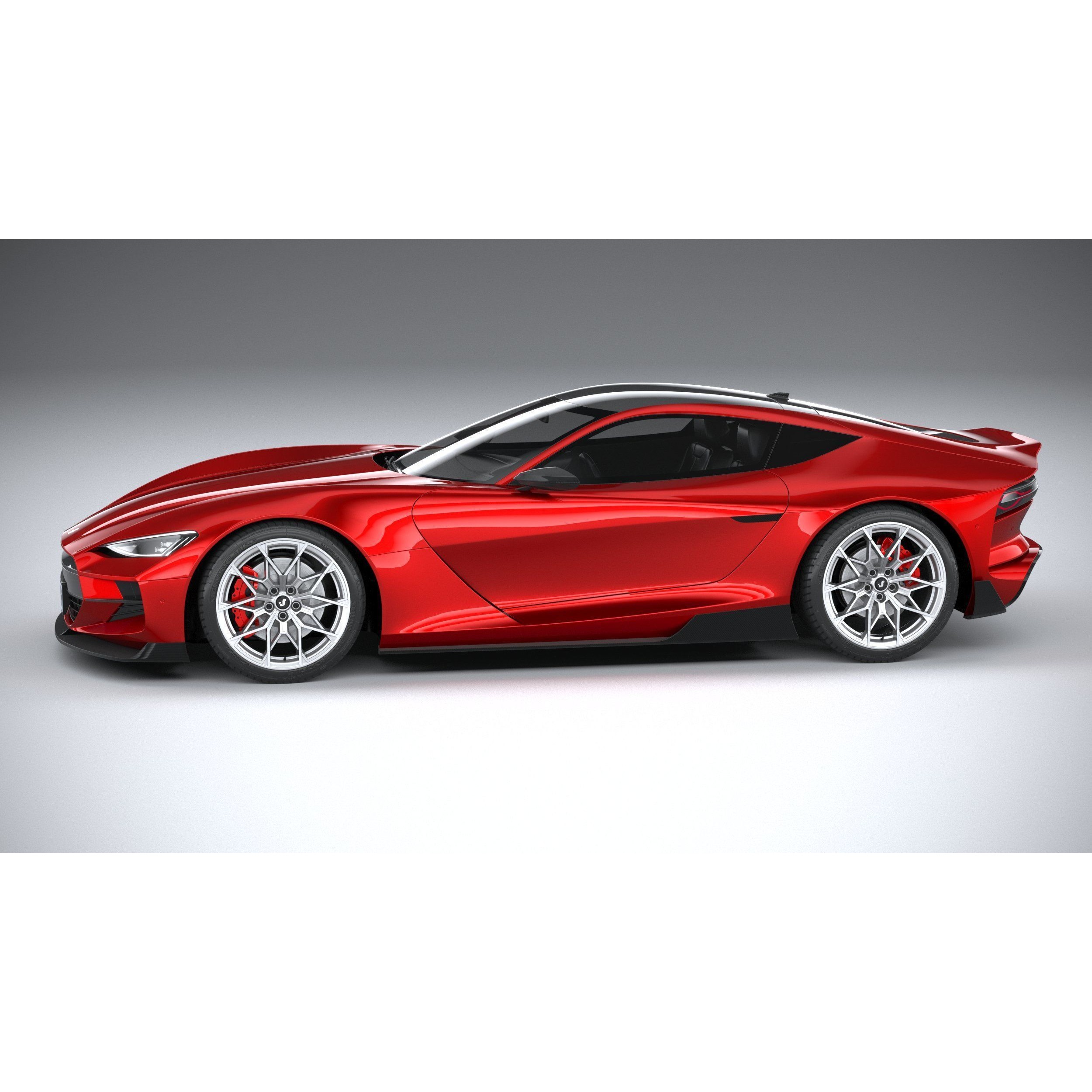 Generic Coupe 01 - Game-Ready 3D Model - View 10