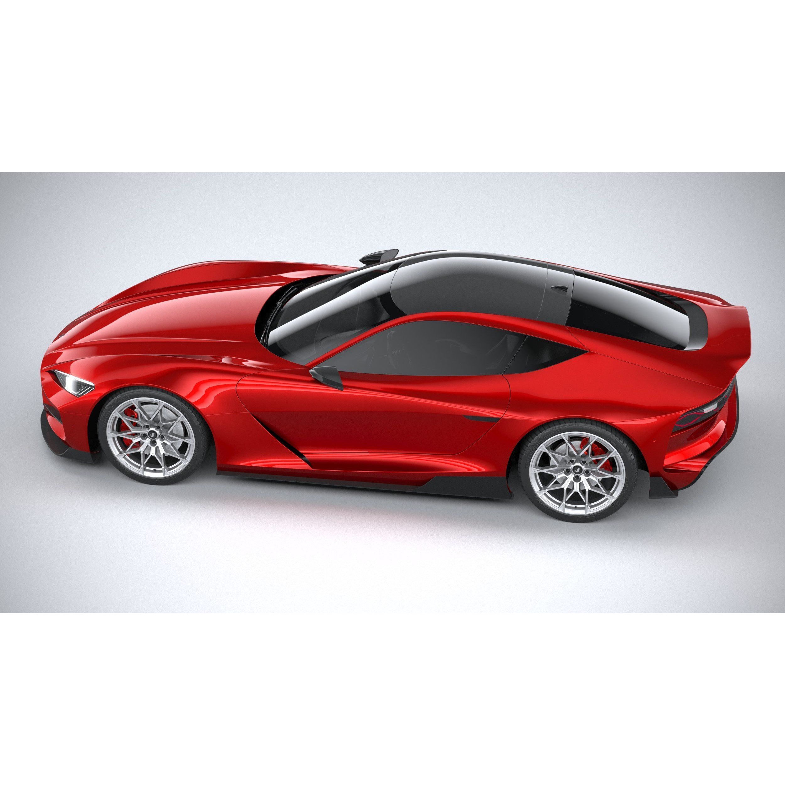 Generic Coupe 01 - Game-Ready 3D Model - View 11