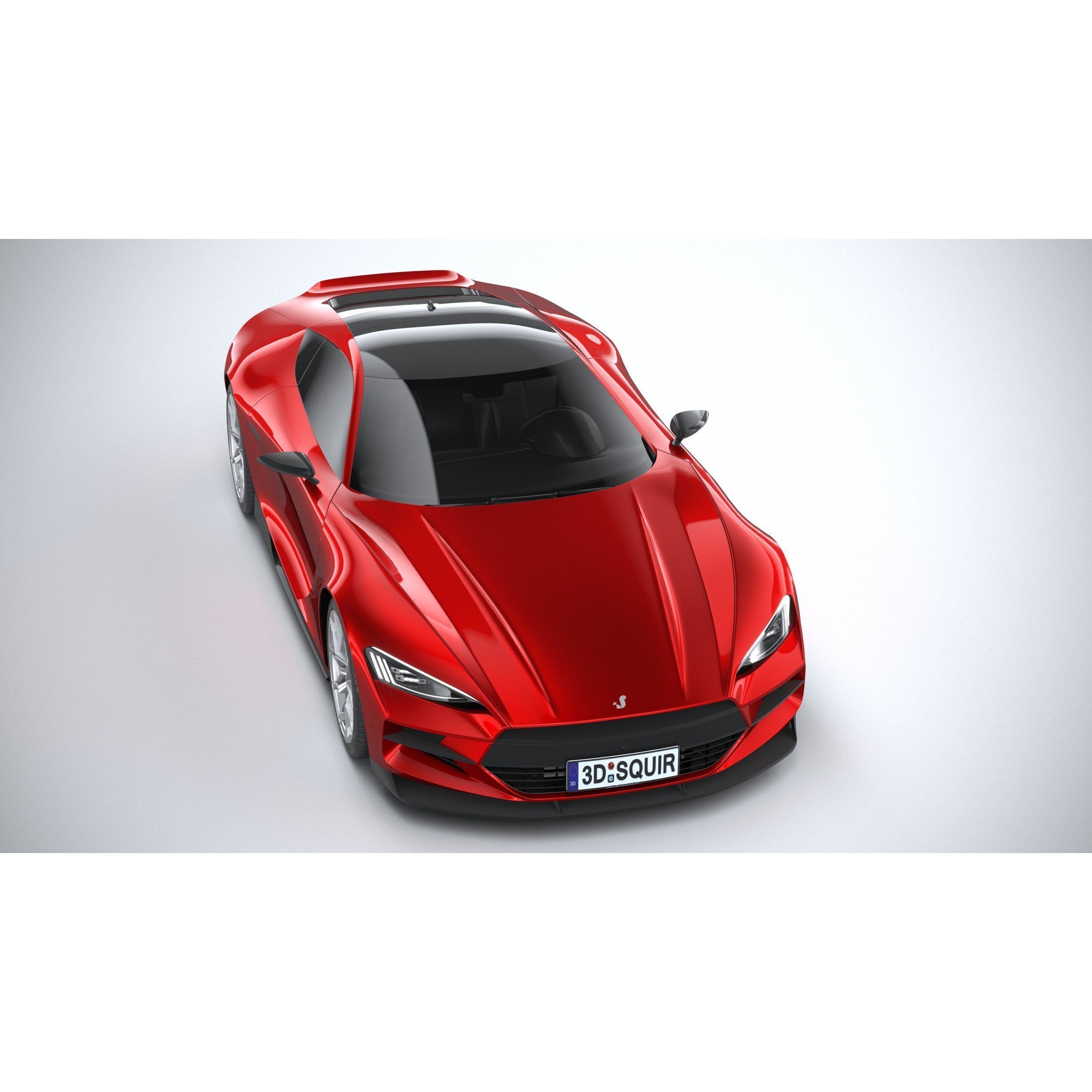 Generic Coupe 01 - Game-Ready 3D Model - View 14