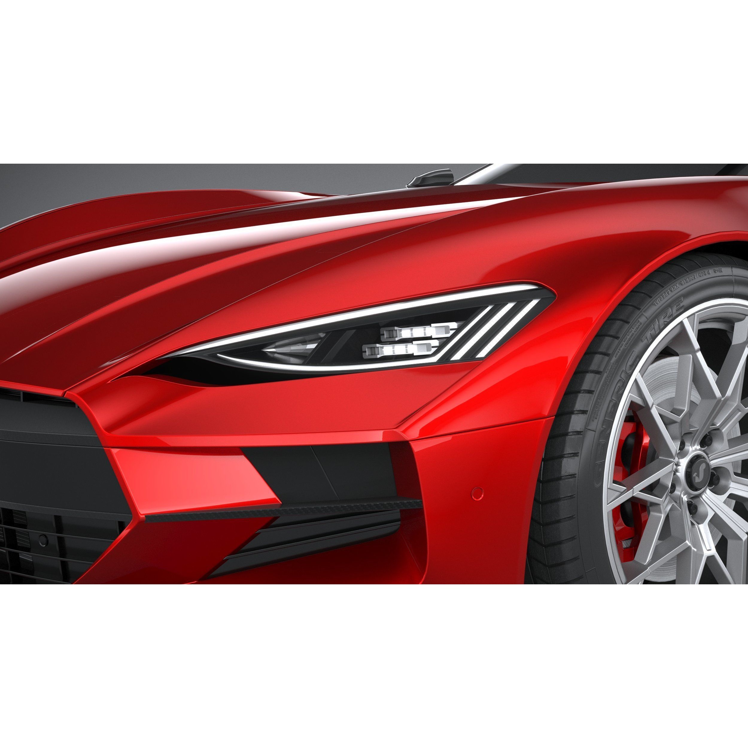 Generic Coupe 01 - Game-Ready 3D Model - View 16