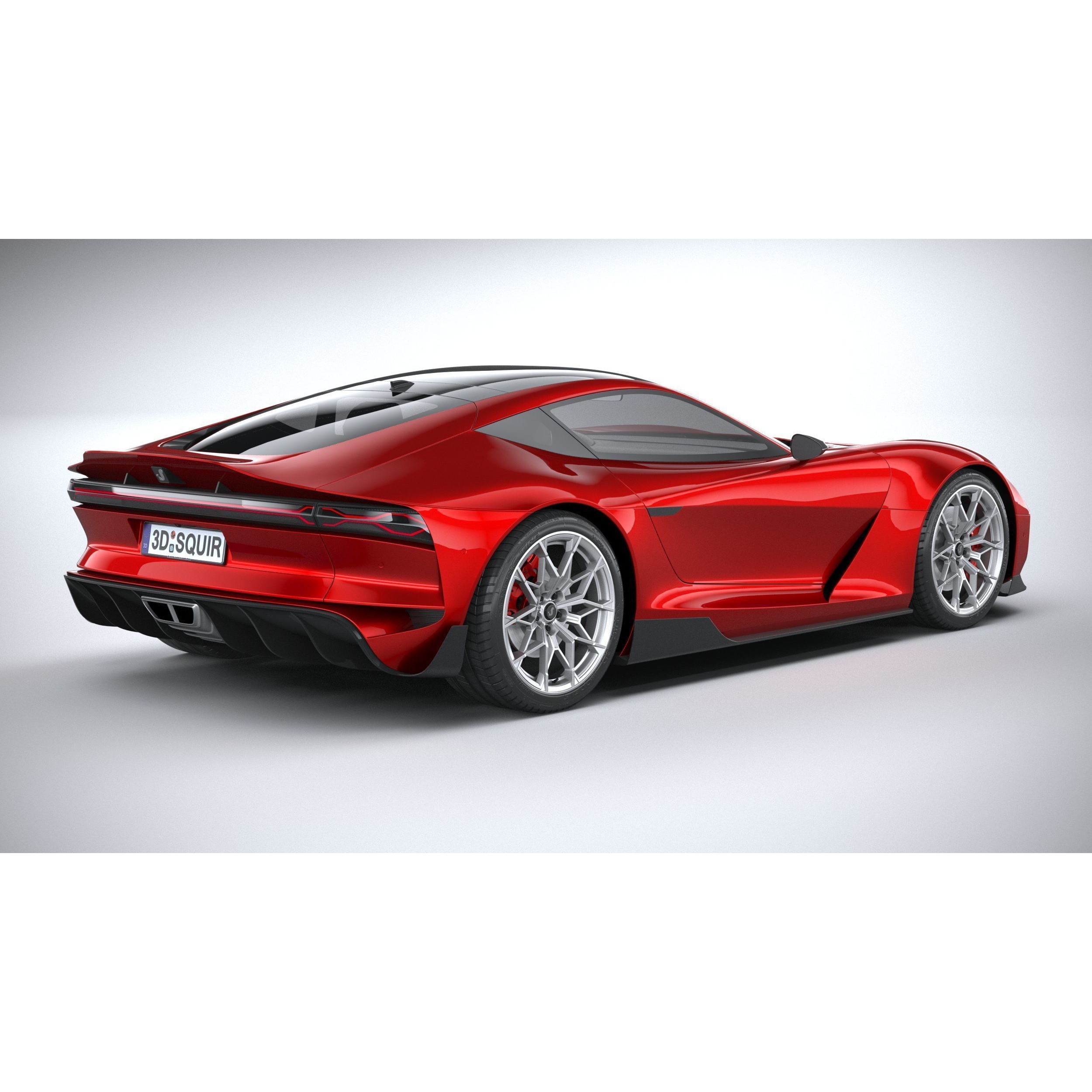 Generic Coupe 01 - Game-Ready 3D Model - View 19