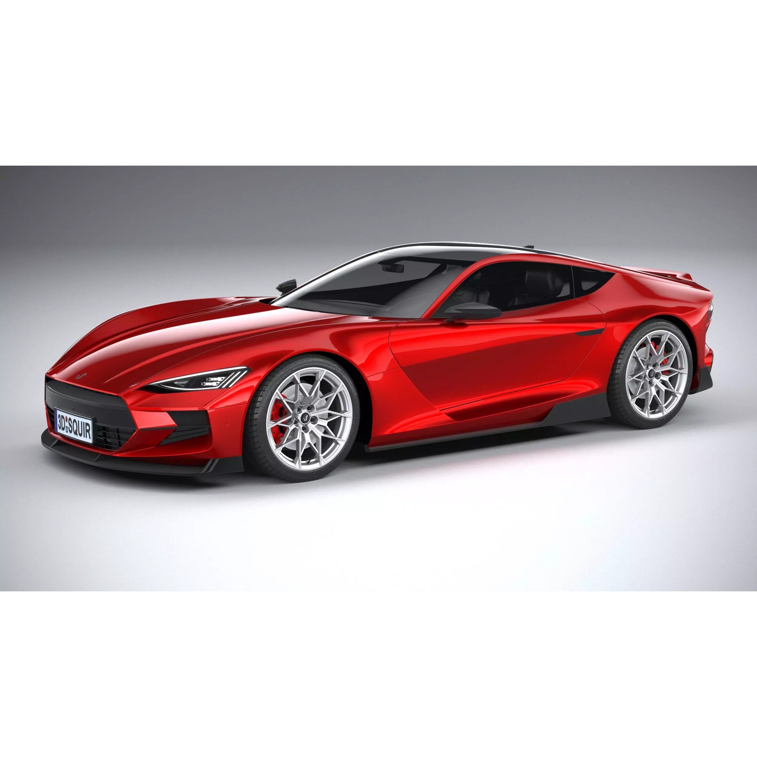 Generic Coupe 01 - Game-Ready 3D Model - View 2