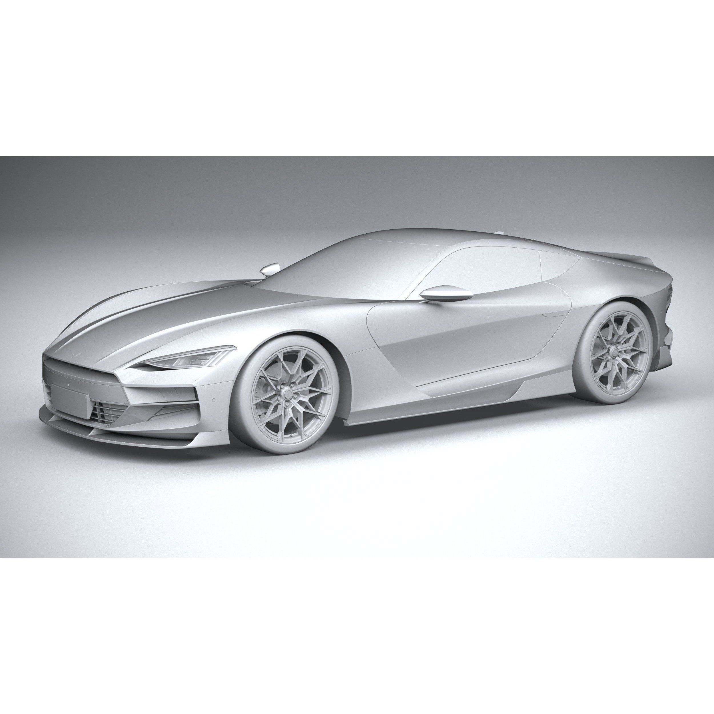 Generic Coupe 01 - Game-Ready 3D Model - View 21