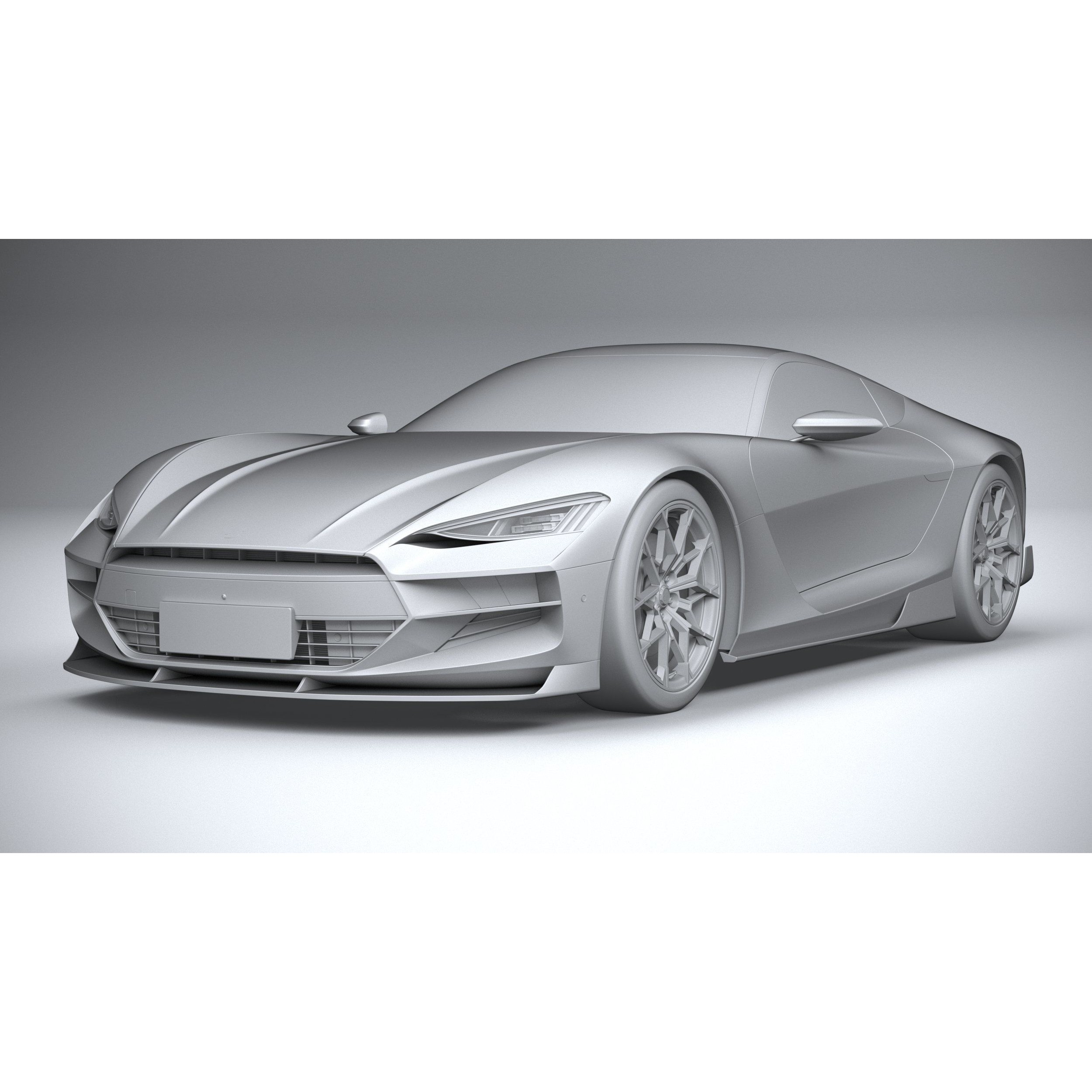 Generic Coupe 01 - Game-Ready 3D Model - View 22