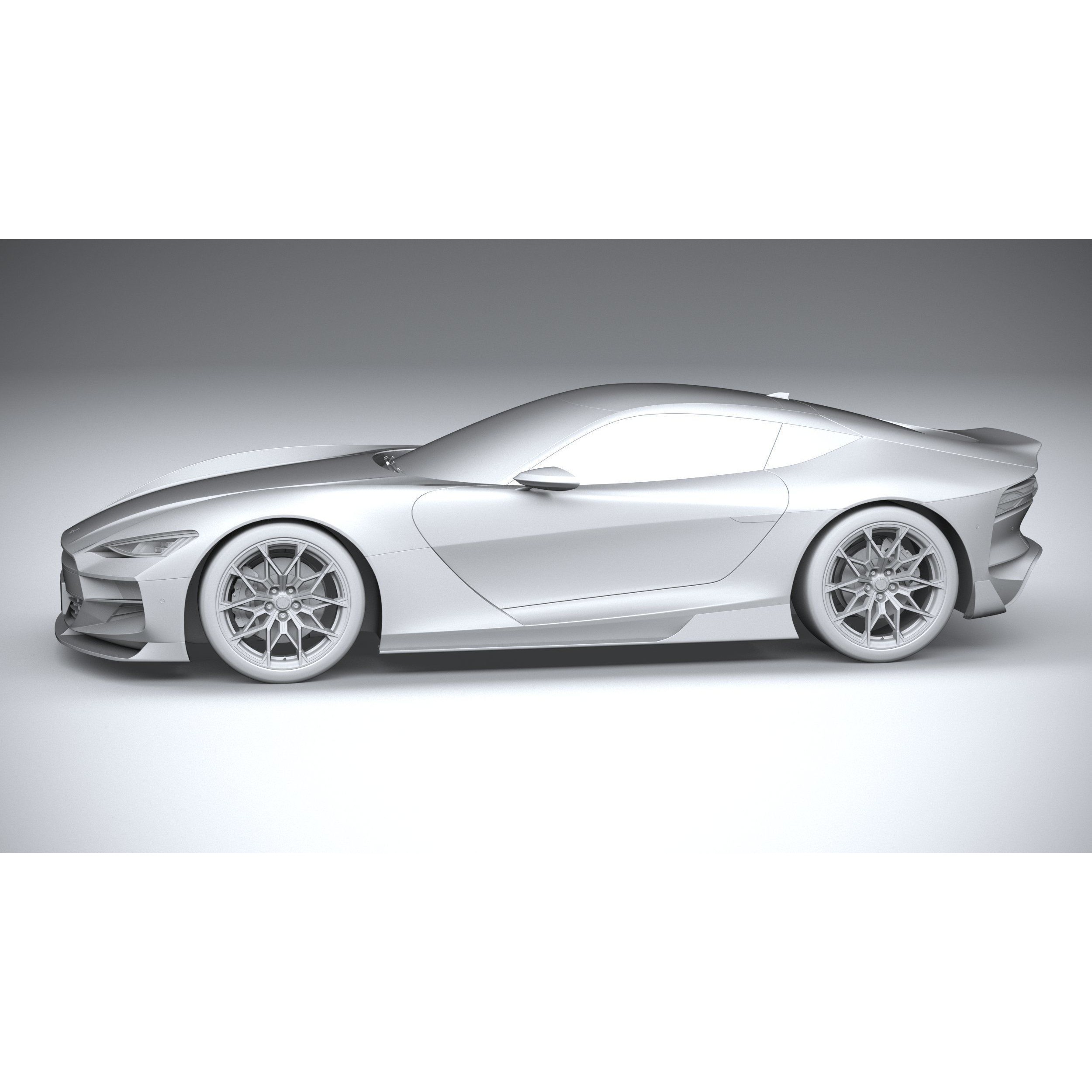Generic Coupe 01 - Game-Ready 3D Model - View 24