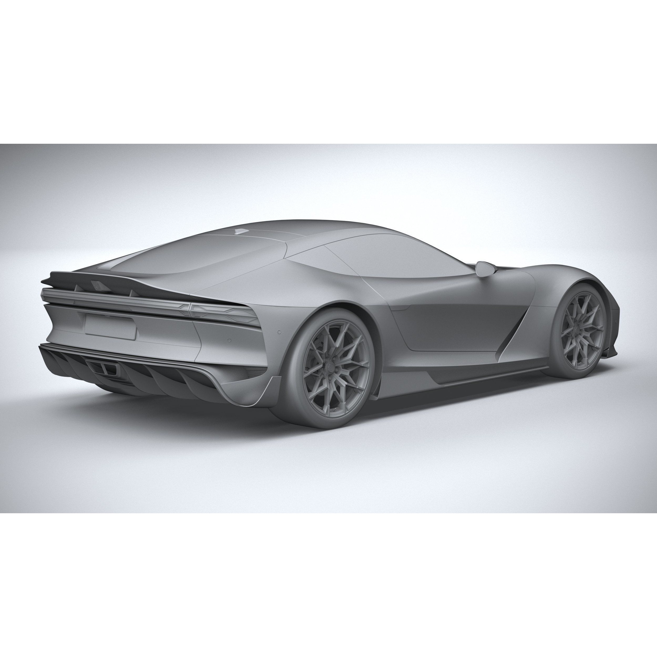 Generic Coupe 01 - Game-Ready 3D Model - View 27