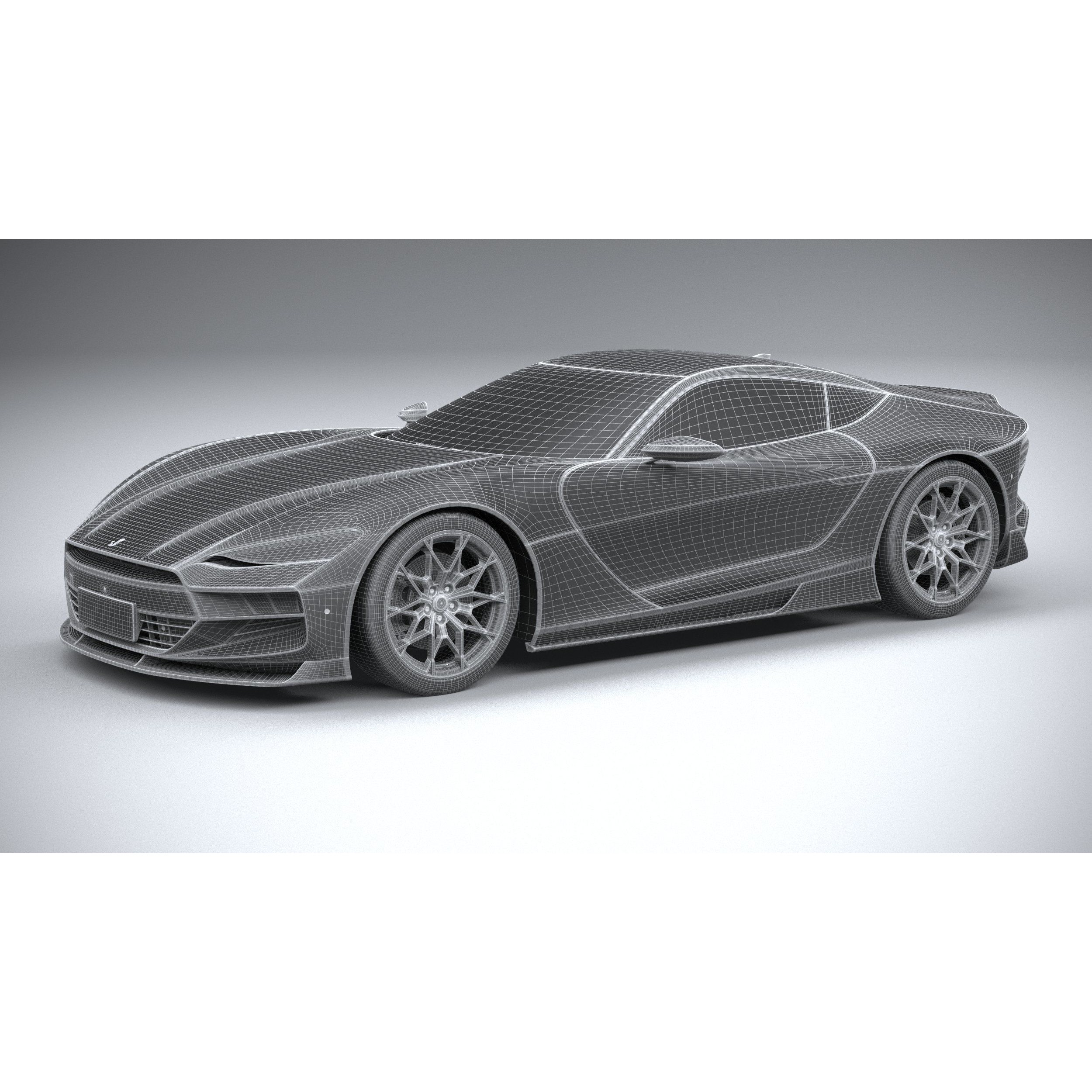 Generic Coupe 01 - Game-Ready 3D Model - View 28