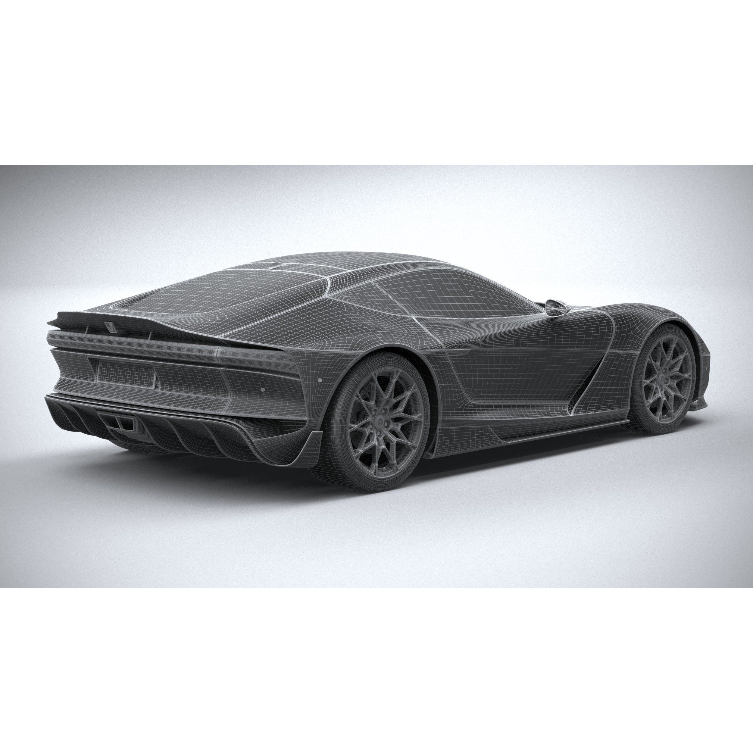 Generic Coupe 01 - Game-Ready 3D Model - View 29