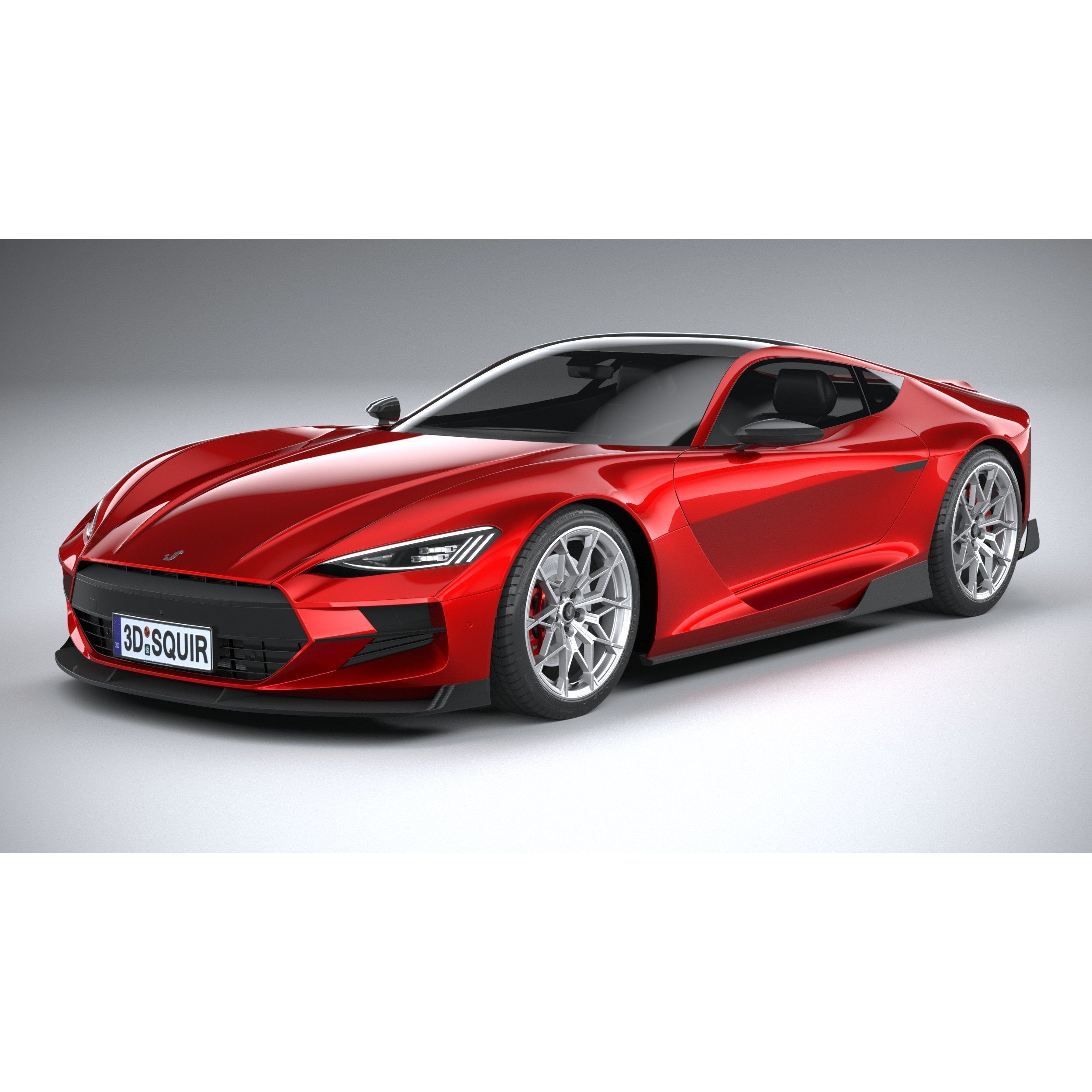 Generic Coupe 01 - Game-Ready 3D Model - View 3