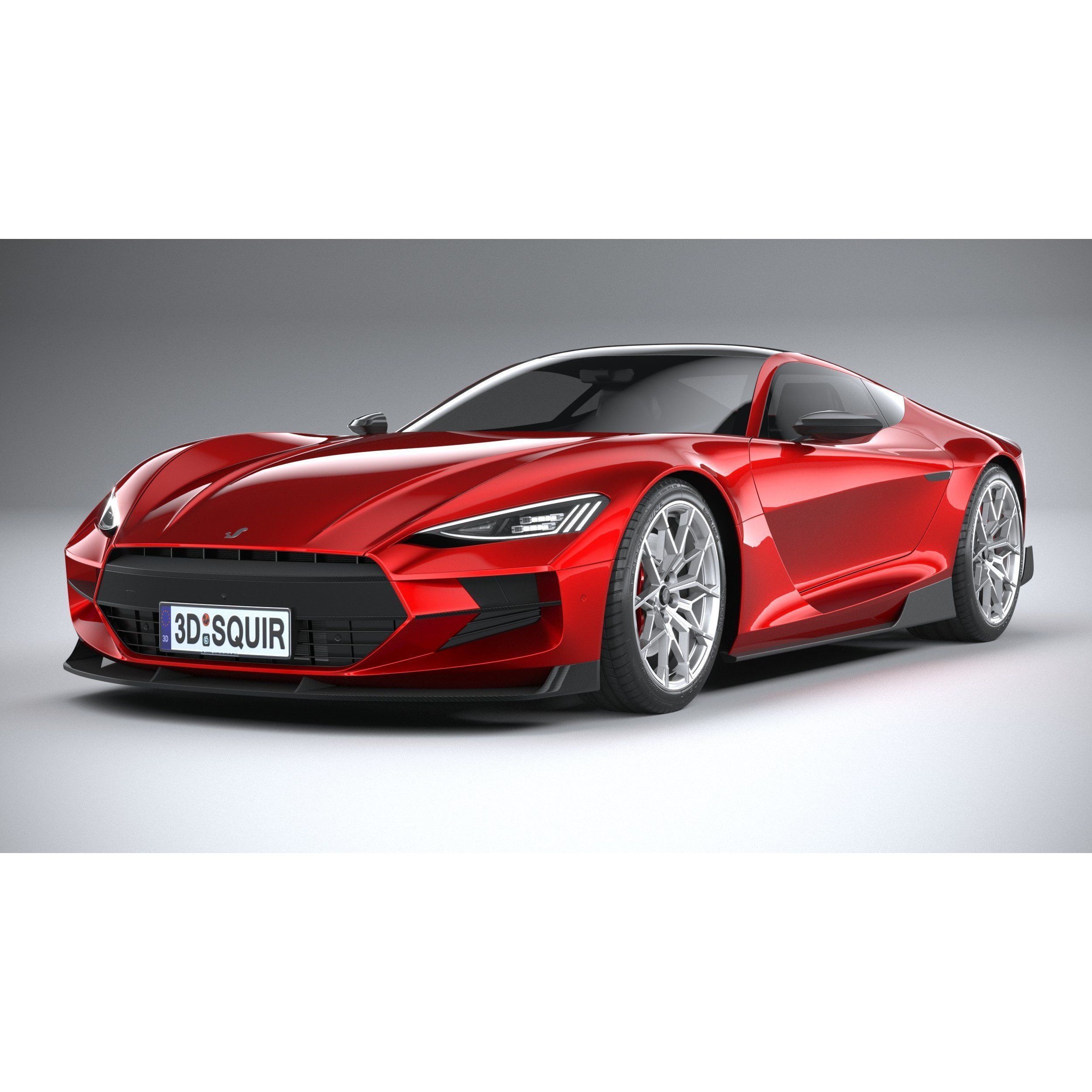 Generic Coupe 01 - Game-Ready 3D Model - View 4