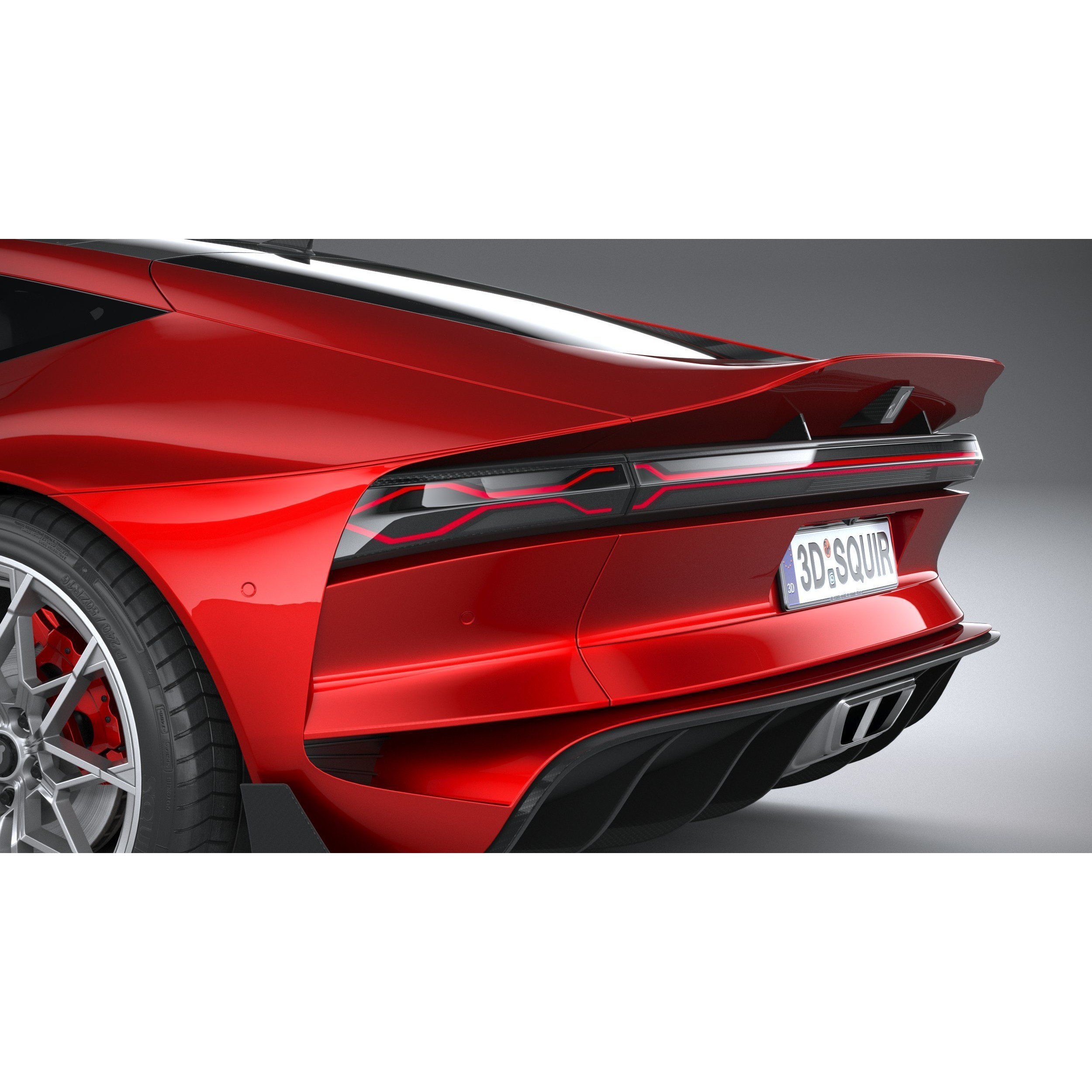 Generic Coupe 01 - Game-Ready 3D Model - View 8