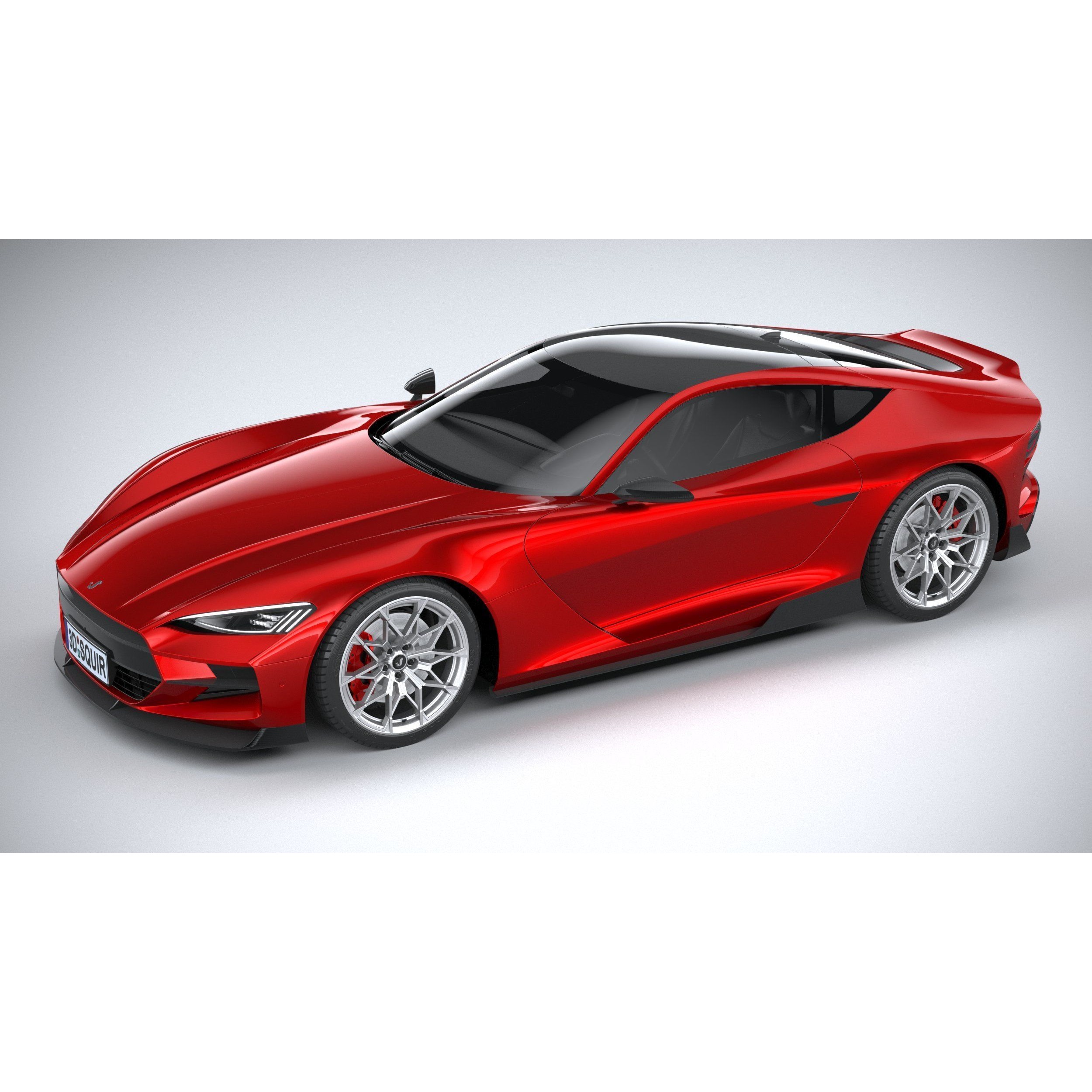 Generic Coupe 01 - Game-Ready 3D Model - View 9