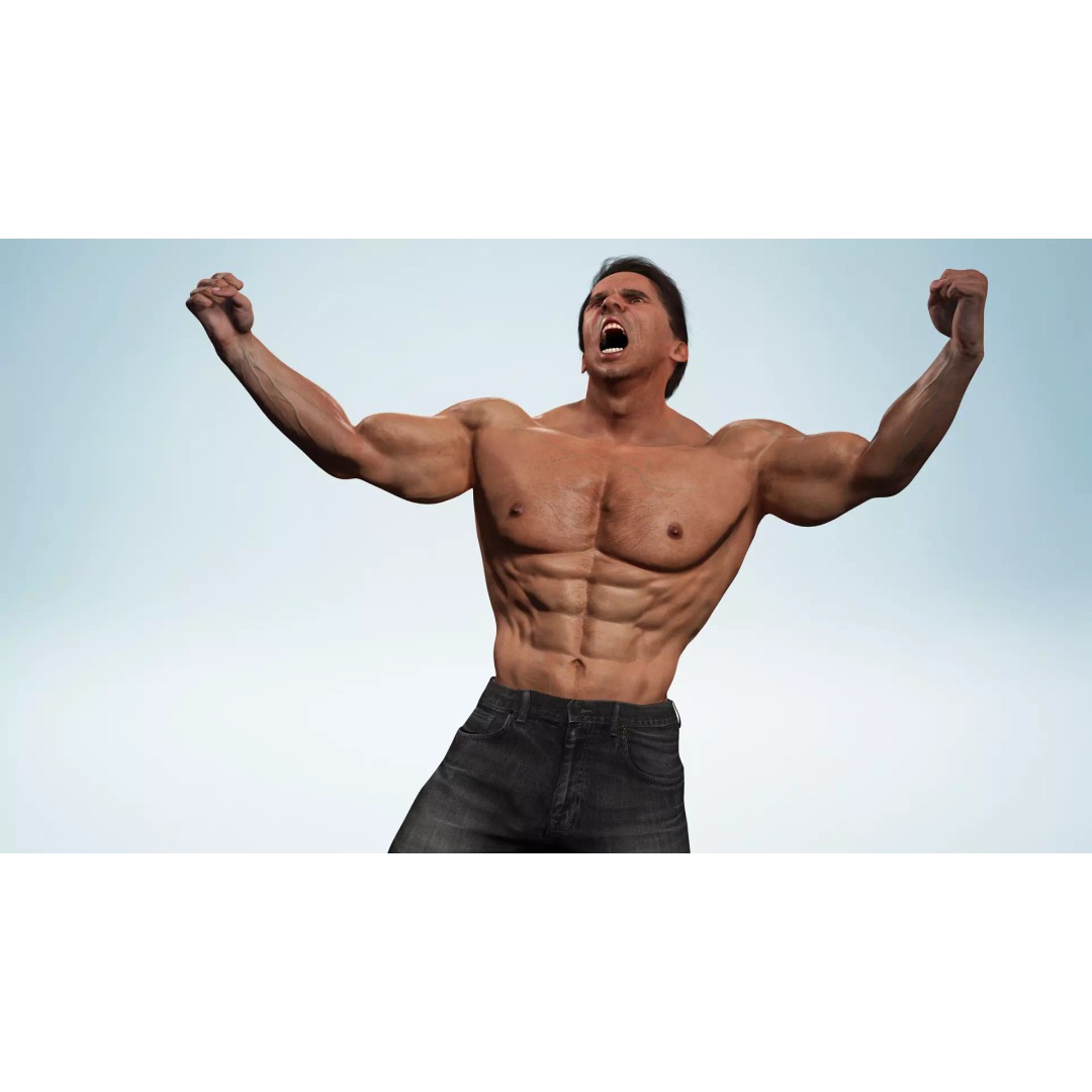 Realistic Male Character 3D Model – Low Poly Game-Ready, FBX & Blender - View 12
