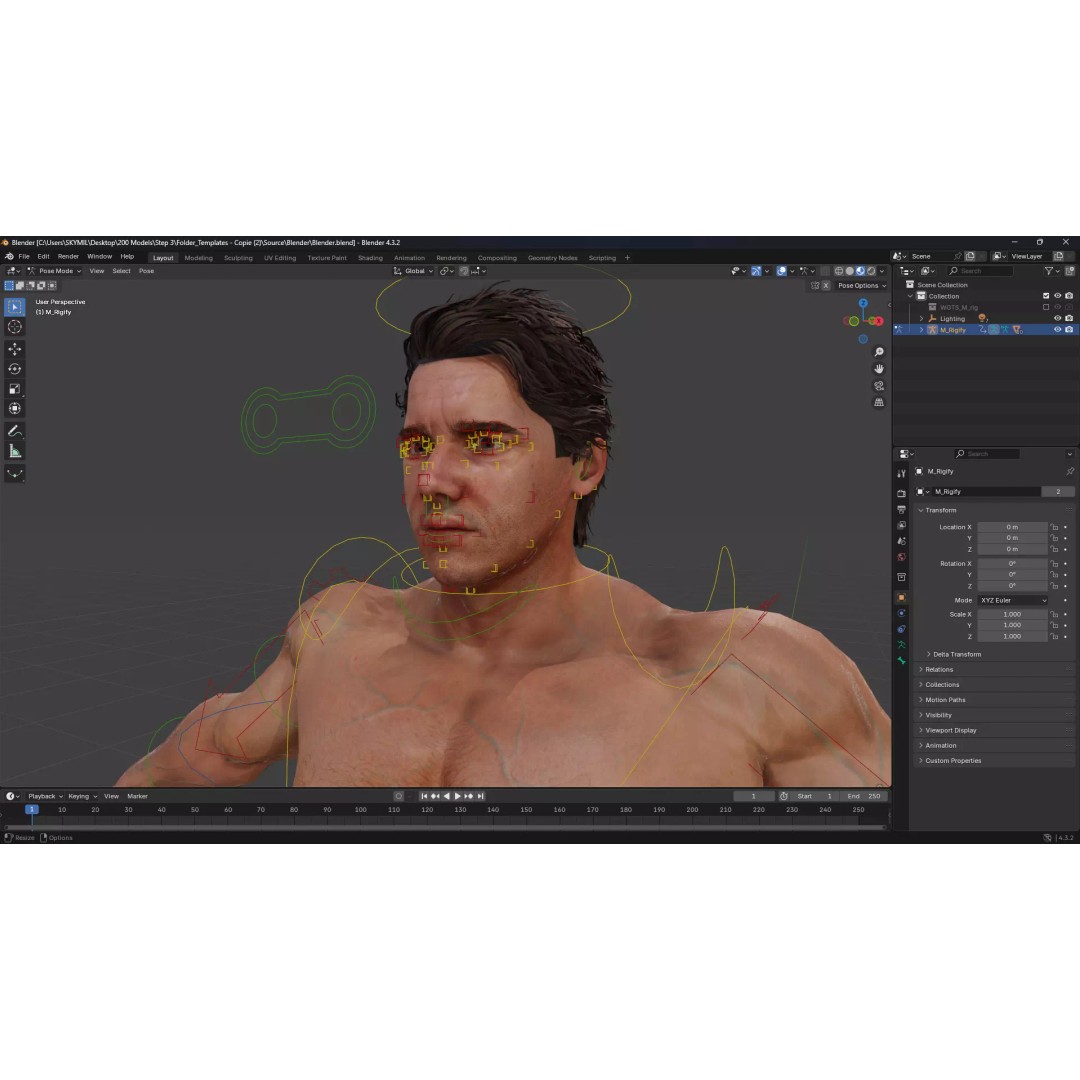 Realistic Male Character 3D Model – Low Poly Game-Ready, FBX & Blender - View 15