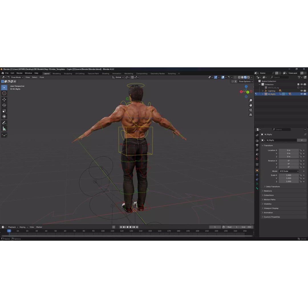 Realistic Male Character 3D Model – Low Poly Game-Ready, FBX & Blender - View 17