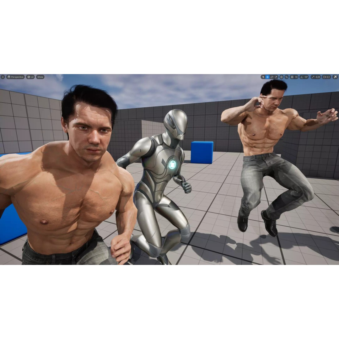 Realistic Male Character 3D Model – Low Poly Game-Ready, FBX & Blender - View 25