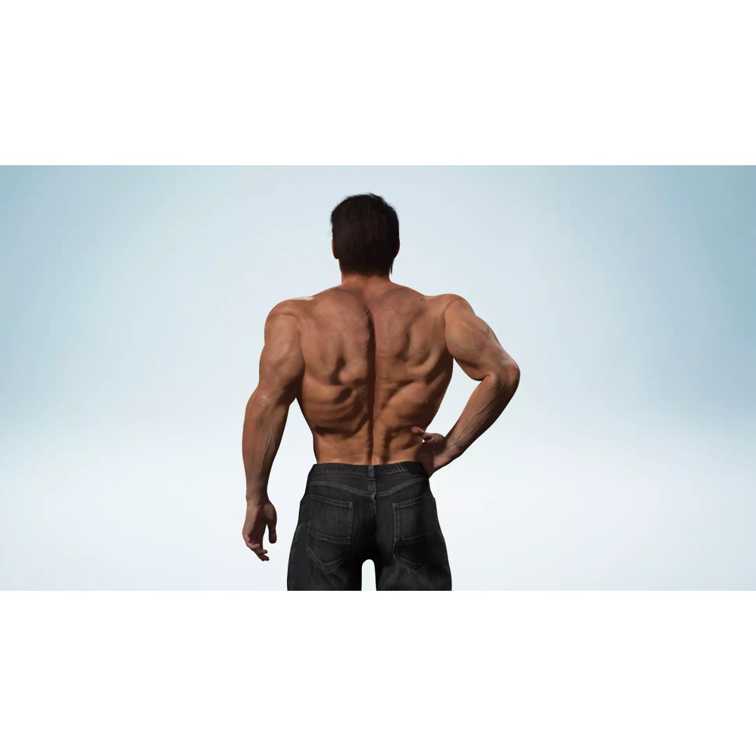Realistic Male Character 3D Model – Low Poly Game-Ready, FBX & Blender - View 7