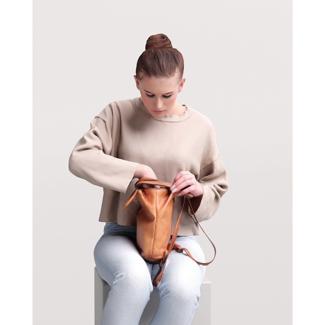 Young Girl 3D Model – Realistic Female Character with Backpack, FBX - View 8